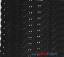 Polyester Cotton Eyelet Embroidery | One Side Scallop | 45" Wide | Multiple Colors | Fabric mytextilefabric Yards Black 