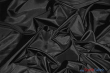 Load image into Gallery viewer, Stretch Taffeta Fabric | 60&quot; Wide | Multiple Solid Colors | Continuous Yards | Costumes, Apparel, Cosplay, Designs | Fabric mytextilefabric Yards Black 