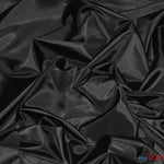 Load image into Gallery viewer, Stretch Taffeta Fabric | 60&quot; Wide | Multiple Solid Colors | Continuous Yards | Costumes, Apparel, Cosplay, Designs | Fabric mytextilefabric Yards Black 
