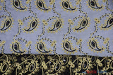 Coco Paisley Sheer Embroidery | Double Scallop Lace | 52" Wide | Fabric mytextilefabric Yards Black 