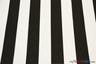 10 Oz 100% Cotton Canvas 2" Stripe | Outdoor Fabric | 60" Wide | Multiple Colors | Fabric mytextilefabric Yards Black 