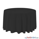 90" Round Polyester Seamless Tablecloth | Sold by Piece or Wholesale Box | Fabric mytextilefabric By Piece Black 