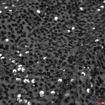 Load image into Gallery viewer, Sequins Taffeta Fabric by the Yard | Glitz Sequins Taffeta Fabric | Raindrop Sequins | 54&quot; Wide | Tablecloths, Runners, Dresses, Apparel | Fabric mytextilefabric Yards Black 
