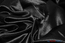 Load image into Gallery viewer, Stretch Matte Satin Peau de Soie Fabric | 60&quot; Wide | Stretch Duchess Satin | Stretch Dull Lamour Satin for Bridal, Wedding, Costumes, Bridesmaid Dress Fabric mytextilefabric Yards Black 