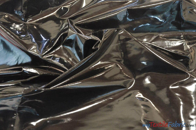 Wet Seal Stretch Vinyl | Wet Look Vinyl Fabric | Shiny and Stretchy | 54" Wide | 4 Colors | Fabric mytextilefabric Yards Black 