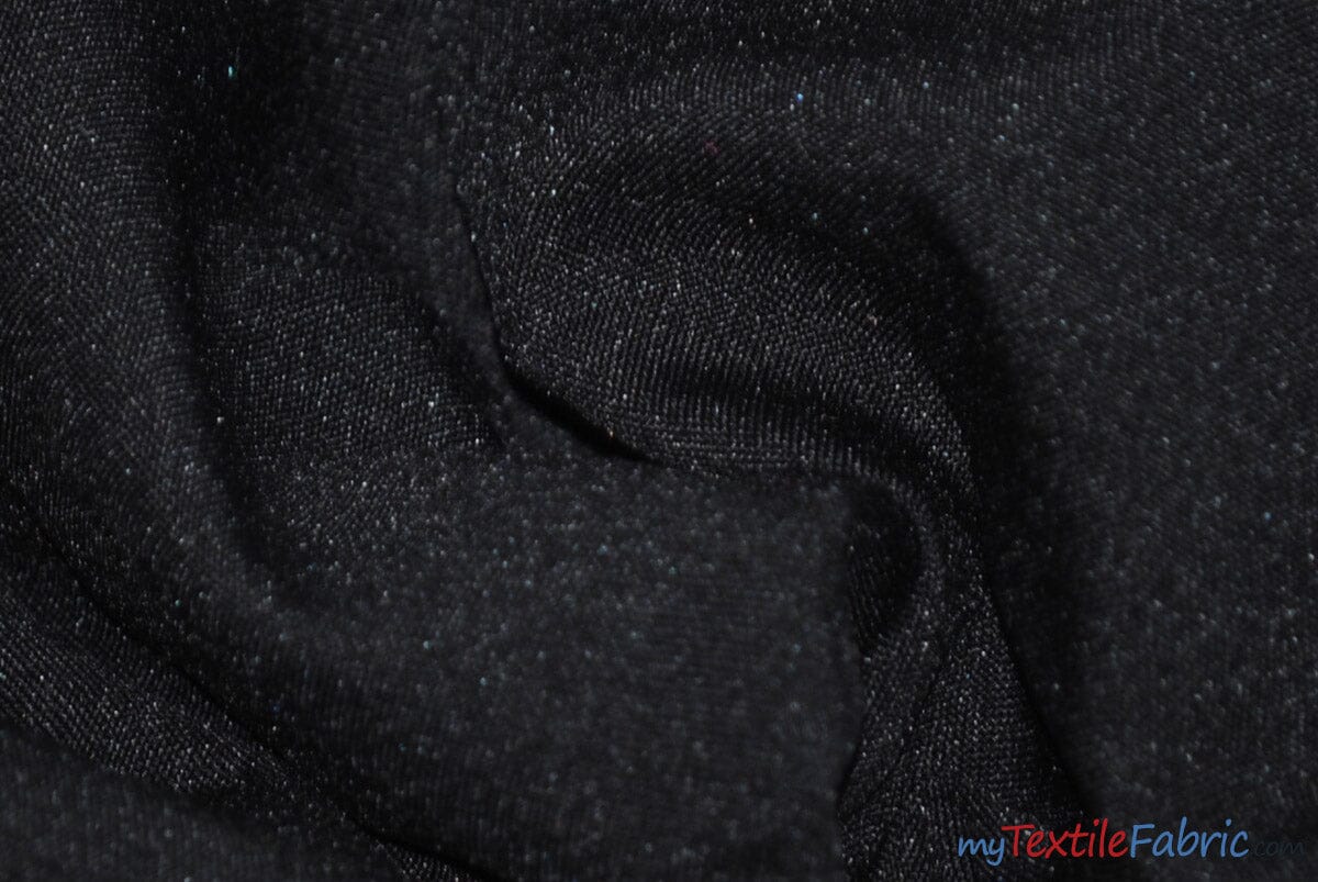 Black 60'' Solid Stretch Scuba Knit Fabric