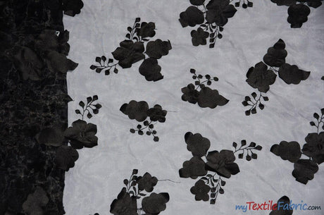 Applique Organza Yards / Black Fabric