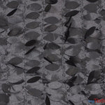 Load image into Gallery viewer, Leaf Taffeta | Hanging Leaf Taffeta | 57&quot; Wide | Multiple Colors Available | Fabric mytextilefabric Yards Black 
