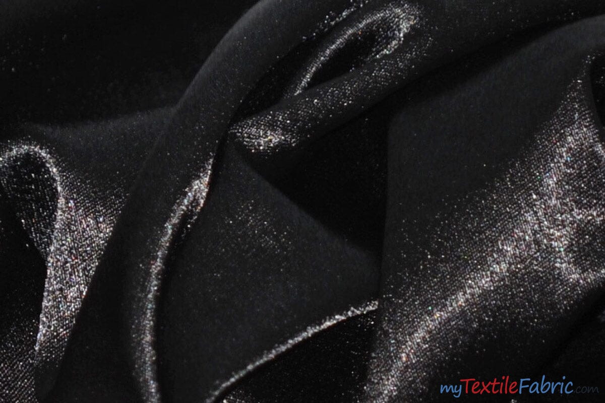 Superior Quality Crepe Back Satin | Japan Quality | 60" Wide | Continuous Yards | Multiple Colors | Fabric mytextilefabric Yards Black 