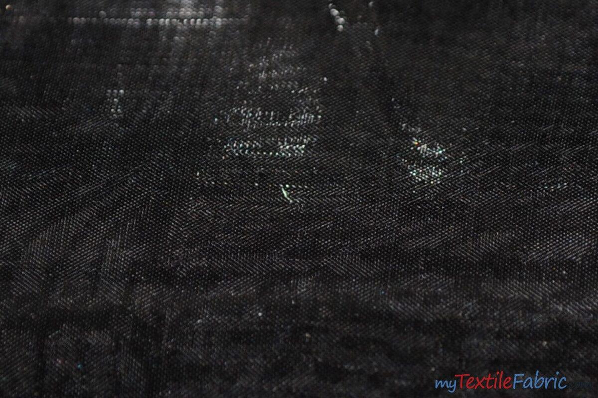 Soft and Smooth Mirror Organza Fabric | 60" Wide | Sample Swatch | Multiple Colors | Fabric mytextilefabric Sample Swatches Black 