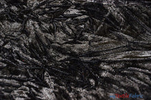 Load image into Gallery viewer, Crushed Triple Velvet | Crush Velvet Fabric | 45&quot; Wide | Original Crushed Plush Velvet | Multiple Colors | Fabric mytextilefabric Bolts Black 