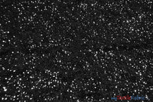Load image into Gallery viewer, Gatsby Sequins Fabric | 6mm Flat Sewn Sequins on Mesh | 52&quot; Wide | Multiple Colors | Fabric mytextilefabric Yards Black 