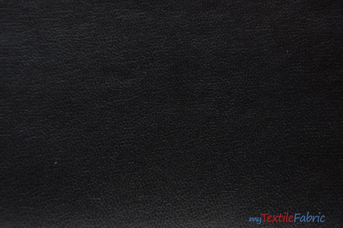 Soft and Smooth Vinyl Fabric | Apparel and Upholstery Weight Vinyl | 54" Wide | Multiple Colors | Imitation Leather | Fabric mytextilefabric Yards Black 