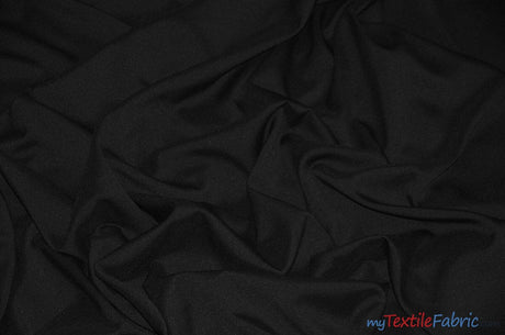 Extra Wide Polyester Fabric | 120" Wide Polyester Fabric | 120" Polypoplin for Tablecloths, Drapery, and Curtains | Fabric mytextilefabric Yards Black 