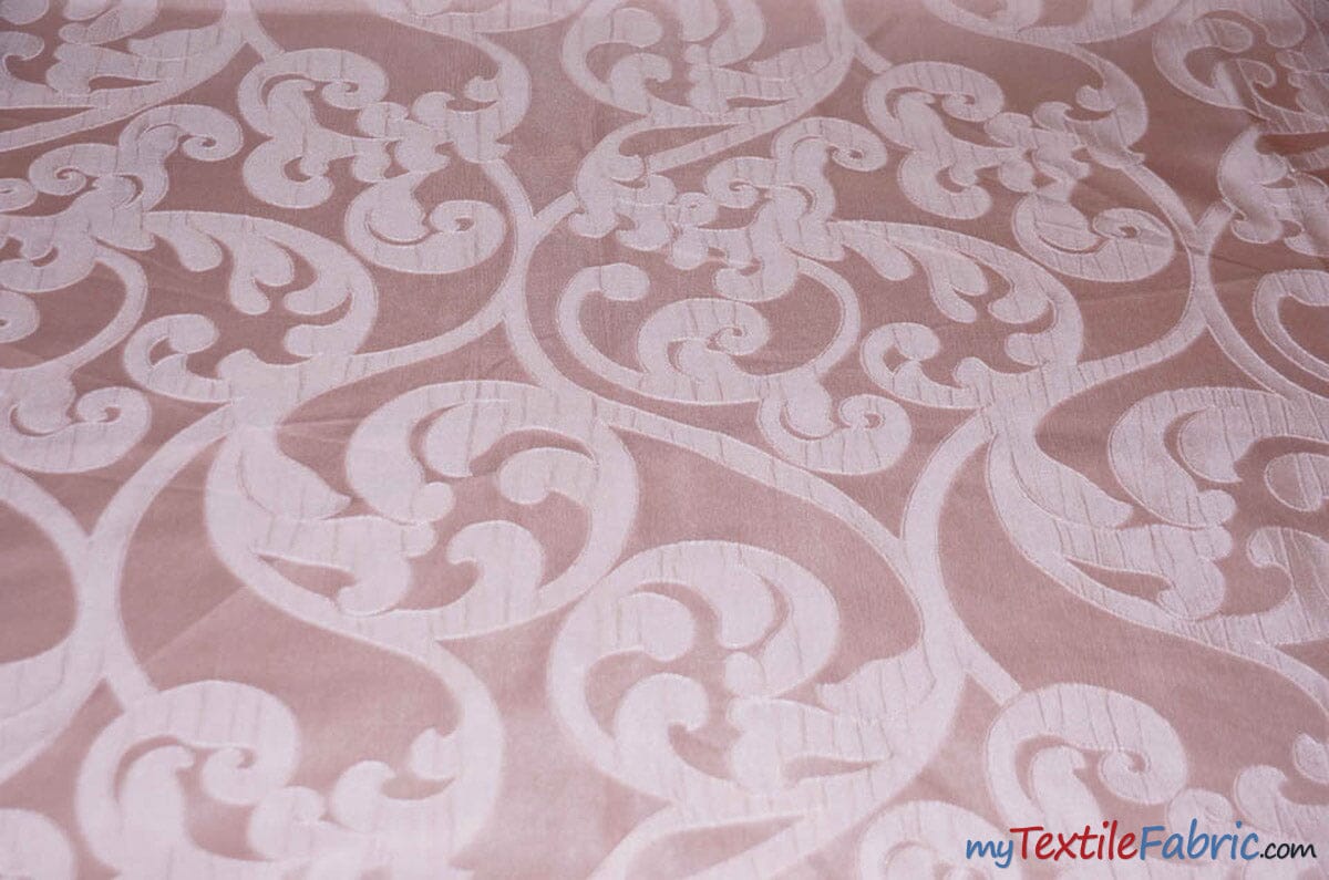 Victorian Damask Jacquard Fabric | Victorian Damask Brocade | 60" Wide | Drapery, Curtains, Tablecloth, Costume | Multiple Colors | Fabric mytextilefabric 