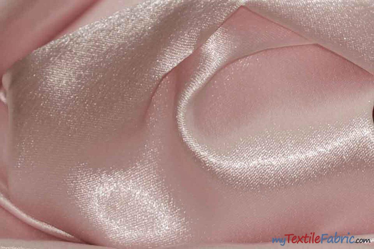 Superior Quality Crepe Back Satin | Japan Quality | 60" Wide | Wholesale Bolt | Multiple Colors | Fabric mytextilefabric Bolts Blush Pink 