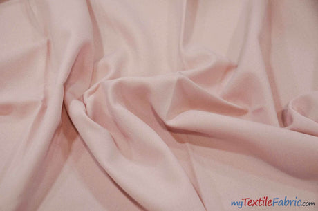 Extra Wide Polyester Fabric | 120" Wide Polyester Fabric | 120" Polypoplin for Tablecloths, Drapery, and Curtains | Fabric mytextilefabric Yards Blush Pink 