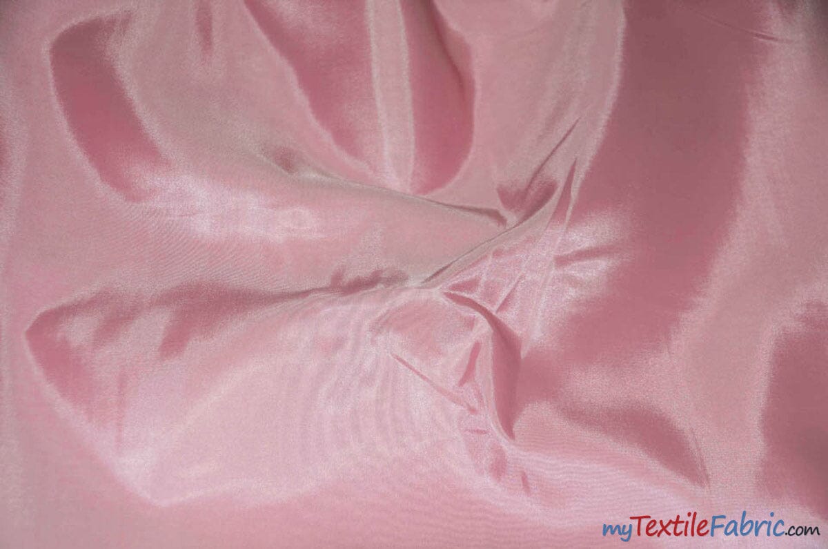Polyester Lining Fabric | Woven Polyester Lining | 60" Wide | Wholesale Bolt | Imperial Taffeta Lining | Apparel Lining | Tent Lining and Decoration | Fabric mytextilefabric Bolts Blush Pink 
