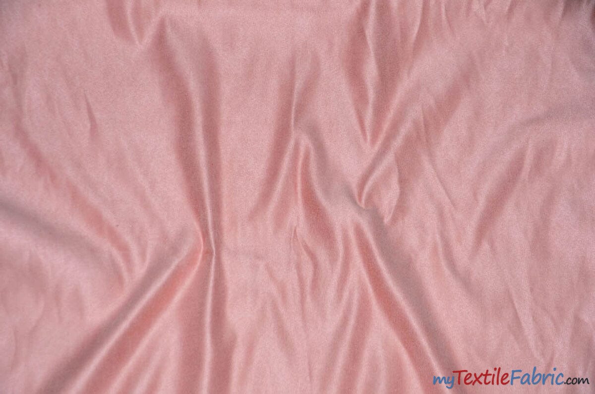 Suede Fabric | Microsuede | 40 Colors | 60" Wide | Faux Suede | Upholstery Weight, Tablecloth, Bags, Pouches, Cosplay, Costume | Continuous Yards | Fabric mytextilefabric Yards Blush Pink 
