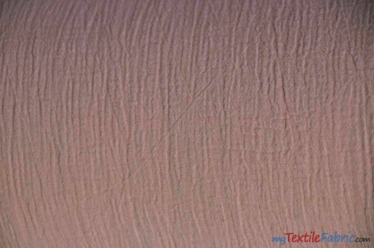 100% Cotton Gauze Fabric | Soft Lightweight Cotton Muslin | 48" Wide | Sample Swatch | Fabric mytextilefabric Sample Swatches Blush Pink 