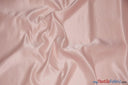 L'Amour Satin Fabric | Polyester Matte Satin | Peau De Soie | 60" Wide | Continuous Yards | Wedding Dress, Tablecloth, Multiple Colors | Fabric mytextilefabric Yards Blush Pink 