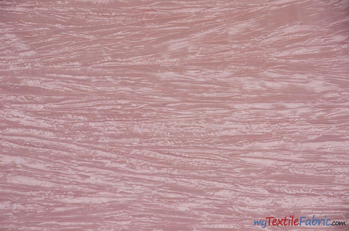 Crease Taffeta Fabric | Crush Taffeta | 52" Wide | Wholesale Bolt | Multiple Colors | Fabric mytextilefabric Bolts Blush Pink 