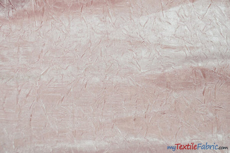 Silky Crush Satin | Crush Charmeuse Bichon Satin | 54" Wide | Continuous Yards | Multiple Colors | Fabric mytextilefabric Yards Blush Pink 