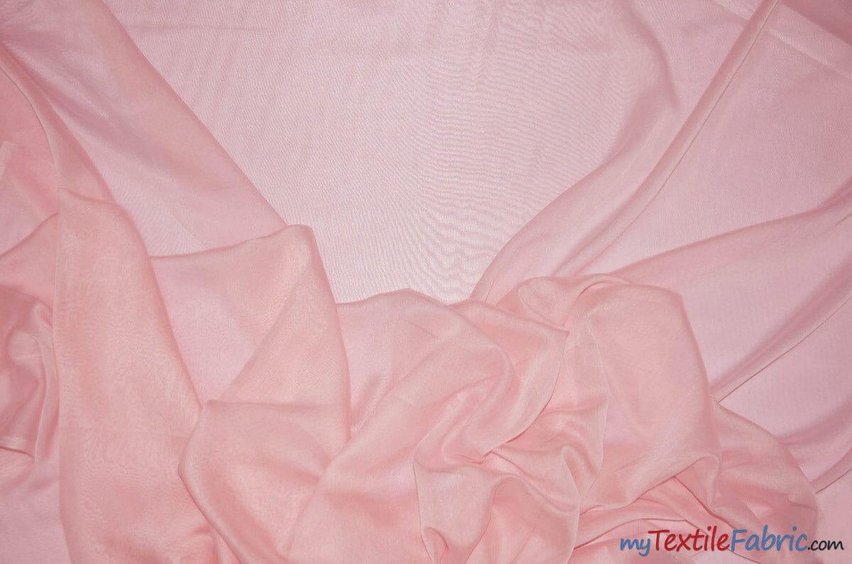 Two Tone Chiffon Fabric | Iridescent Chiffon Fabric | 60" Wide | Clean Edge | Multiple Colors | Continuous Yards | Fabric mytextilefabric Yards Blush Pink 