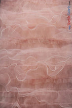 Load image into Gallery viewer, Organza Ruffled Mesh Fabric | Layered Ruffle Mesh Fabric | 57&quot; Wide | Multiple Colors | Fabric mytextilefabric Yards Blush 
