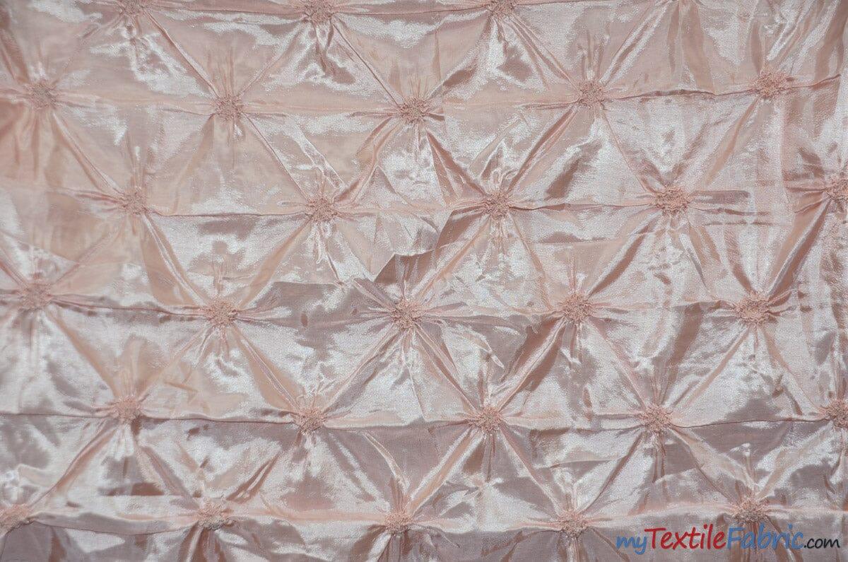 Pinwheel Taffeta Fabric | Button Taffeta Fabric | 48" Wide | Multiple Colors | Fabric mytextilefabric Yards Blush 