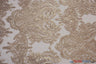 Medallion Bridal Lace | Sequins Damask Embroidery | 52" Wide | Lace Wedding Dress | Sequins Lace Fabric | Fabric mytextilefabric Yards Blush 