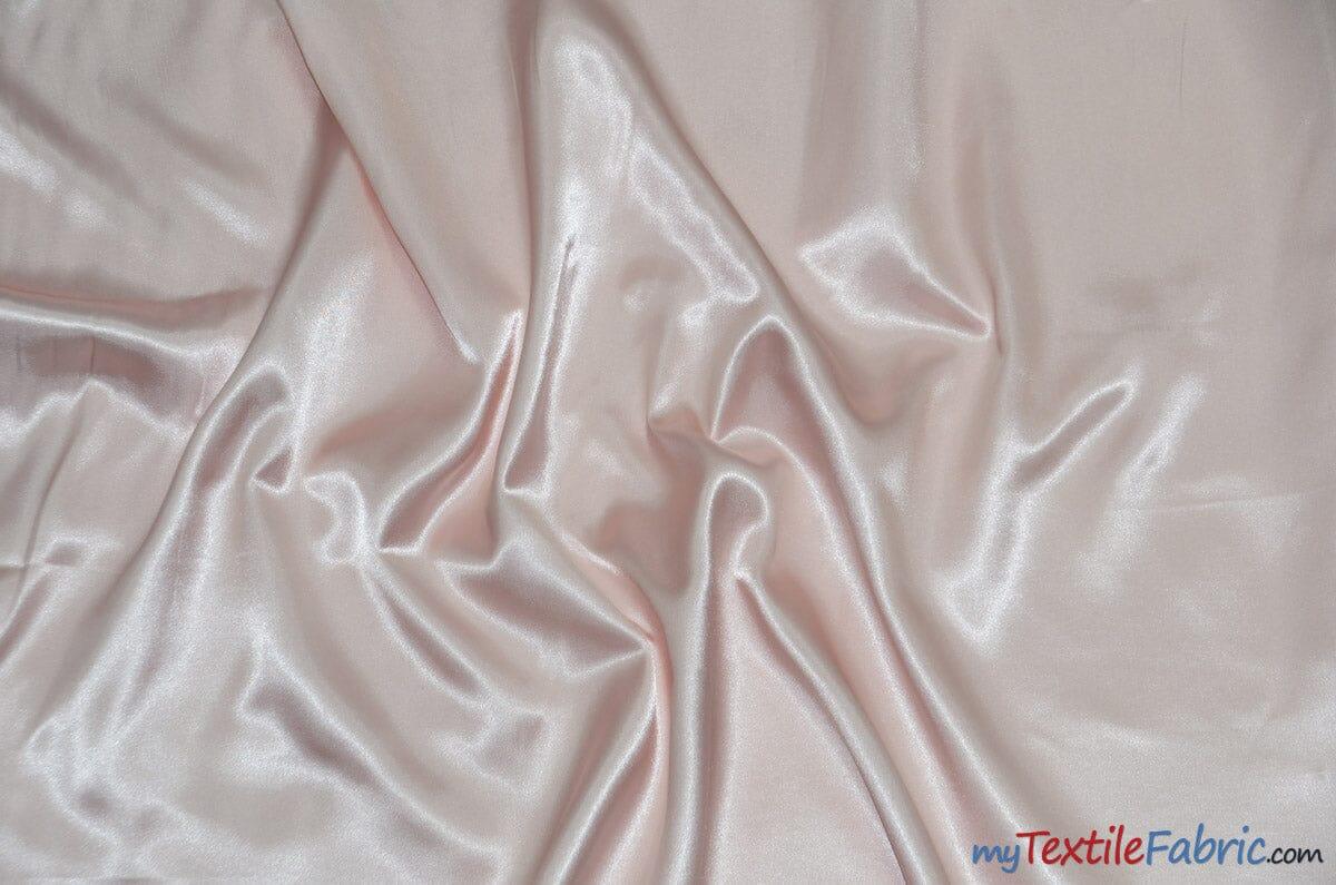 Charmeuse Satin Fabric | Silky Soft Satin | 60" Wide | Wholesale Bolt Only | Multiple Colors | Fabric mytextilefabric Bolts Blush 