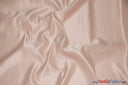 Stretch Matte Satin Peau de Soie Fabric | 60" Wide | Stretch Duchess Satin | Stretch Dull Lamour Satin for Bridal, Wedding, Costumes, Bridesmaid Dress Fabric mytextilefabric Yards Blush 