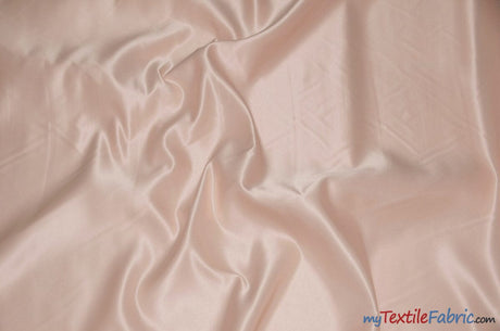 Stretch Matte Satin Peau de Soie Fabric | 60" Wide | Stretch Duchess Satin | Stretch Dull Lamour Satin for Bridal, Wedding, Costumes, Bridesmaid Dress Fabric mytextilefabric Yards Blush 