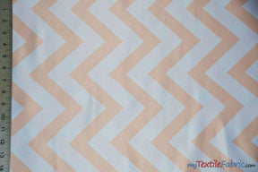Chevron Satin Fabric | Chevron L'amour Satin | Matte Satin Print | 60" Wide | Multiple Colors | Fabric mytextilefabric Yards Blush 