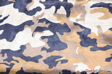 Load image into Gallery viewer, Army Camouflage Satin Print Fabric | Camo Charmeuse Satin | 60&quot; Wide | Fabric mytextilefabric Bolts Brown Camouflage 