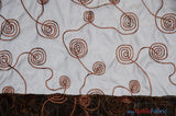 Donatello Organza Embroidery Fabric | Embroidered Floral Sheer | 54" Wide | Multiple Colors | Fabric mytextilefabric Yards Brown 