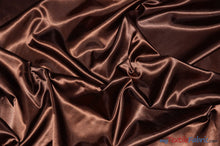 Load image into Gallery viewer, Silky Soft Medium Satin Fabric | Lightweight Event Drapery Satin | 60&quot; Wide | Sample Swatches | Fabric mytextilefabric Sample Swatches Brown 0016 
