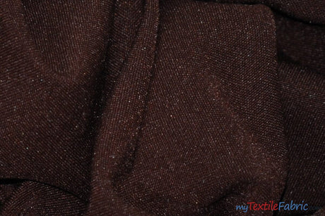 Scuba Double Knit Fabric | Basic Wrinkle Free Polyester Fabric with Mechanical Stretch | 60" Wide | Multiple Colors | Poly Knit Fabric | Fabric mytextilefabric Yards Brown 