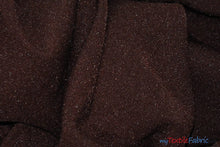 Load image into Gallery viewer, Scuba Double Knit Fabric | Basic Wrinkle Free Polyester Fabric with Mechanical Stretch | 60&quot; Wide | Multiple Colors | Poly Knit Fabric | Fabric mytextilefabric Yards Brown 
