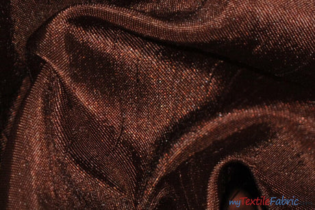 Shantung Satin Fabric | Satin Dupioni Silk Fabric | 60" Wide | Multiple Colors | Sample Swatch | Fabric mytextilefabric Sample Swatches Brown 