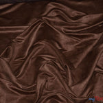 Load image into Gallery viewer, Suede Fabric | Microsuede | 40 Colors | 60&quot; Wide | Faux Suede | Upholstery Weight, Tablecloth, Bags, Pouches, Cosplay, Costume | Sample Swatch | Fabric mytextilefabric Sample Swatches Brown 
