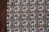 Open Weave Chain Chemical Lace Fabric | 50" Wide | 10 Colors | Fabric mytextilefabric Yards Brown 