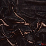 Load image into Gallery viewer, Soft and Plush Stretch Velvet Fabric | Stretch Velvet Spandex | 58&quot; Wide | Spandex Velour for Apparel, Costume, Cosplay, Drapes | Fabric mytextilefabric Yards Brown 
