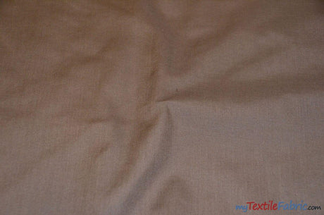 Polyester Cotton Broadcloth Fabric | 60" Wide | Solid Colors | Wholesale Bolt | Multiple Colors | Fabric mytextilefabric Bolts Brown 