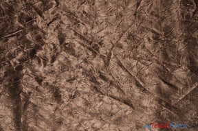 Silky Crush Satin | Crush Charmeuse Bichon Satin | 54" Wide | Continuous Yards | Multiple Colors | Fabric mytextilefabric Yards Brown 