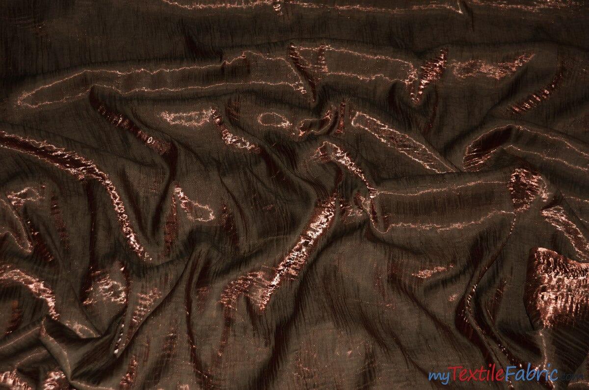 Iridescent Crush Shimmer Fabric | Iridescent Fabric | 54" Wide | Multiple Colors | Sample Swatch | Fabric mytextilefabric Sample Swatches Brown 