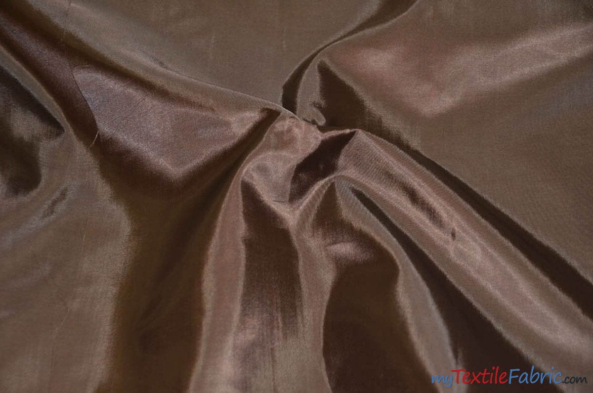 Polyester Silky Habotai Lining | 58" Wide | Super Soft and Silky Poly Habotai Fabric | Continuous Yards | Multiple Colors | Digital Printing, Apparel Lining, Drapery and Decor | Fabric mytextilefabric Yards Brown 