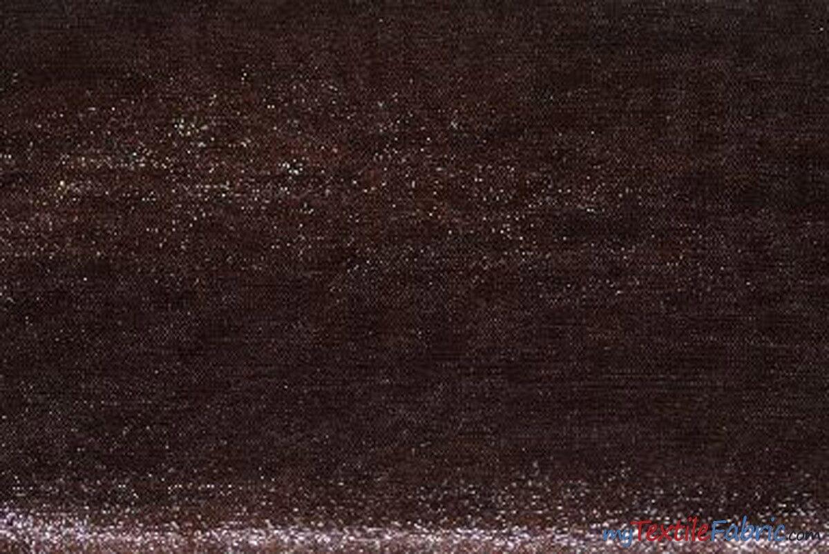 Crystal Organza Fabric | Sparkle Sheer Organza | 60" Wide | Sample Swatch | Multiple Colors | Fabric mytextilefabric Sample Swatches Brown 