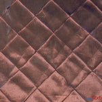 Load image into Gallery viewer, Taffeta Pintuck Fabric | 4&quot;x4&quot; Diamond | Diamond Taffeta Fabric | 58&quot; Wide | Multiple Colors | Wholesale Bolt | Fabric mytextilefabric Bolts Brown 
